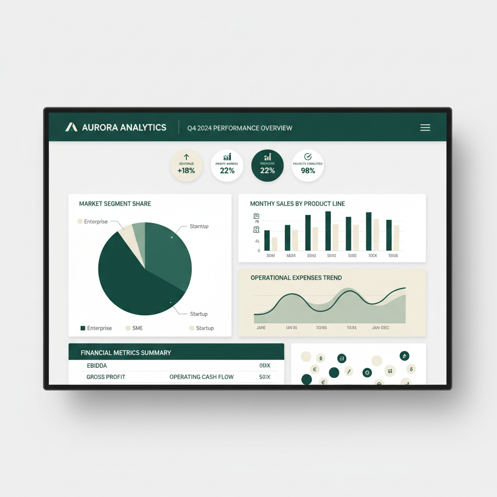 Financial KPI dashboard