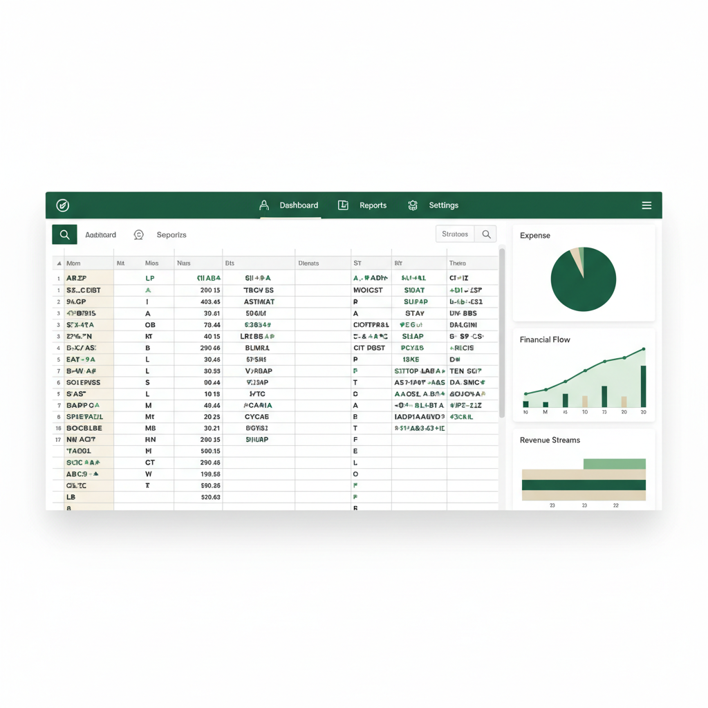 Financial reporting interface